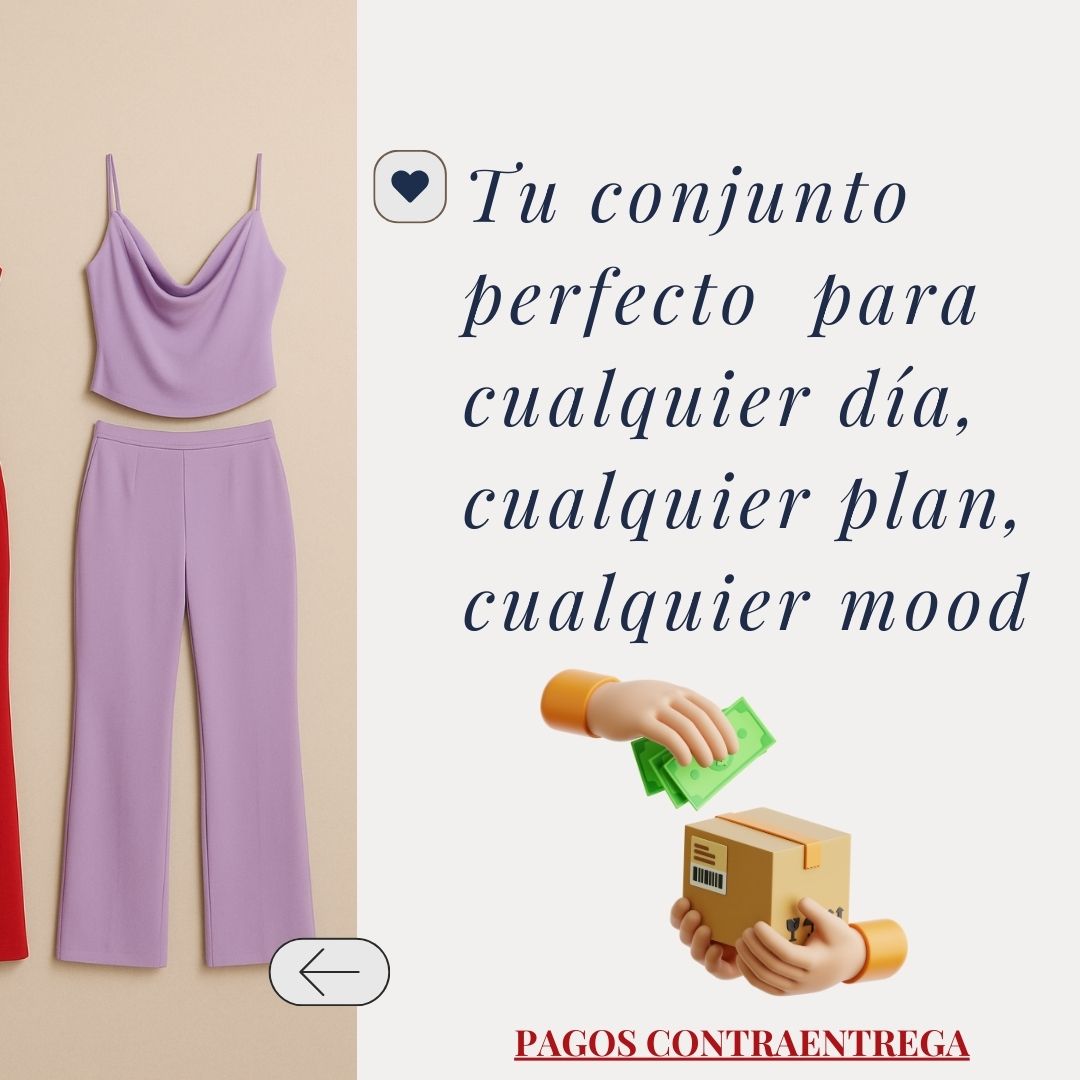 🌸 Set Elegante 2 Piezas – Top Halter Deluxe + Pantalón Largo 🤍