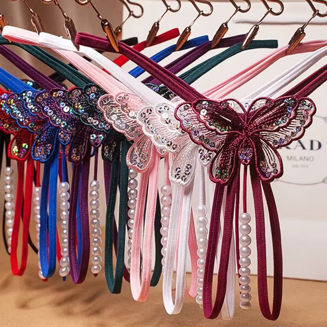 🦋 Mariposa de Encaje Perlado 🦋– Tanga Sensual Premium💎✨