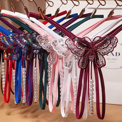 🦋 Mariposa de Encaje Perlado 🦋– Tanga Sensual Premium💎✨