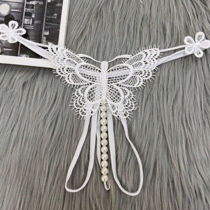 🦋 Mariposa de Encaje Perlado 🦋– Tanga Sensual Premium💎✨
