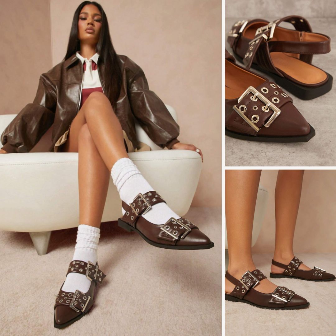 ✨💎 Flat 👡 de punta fina Rebel 💎✨