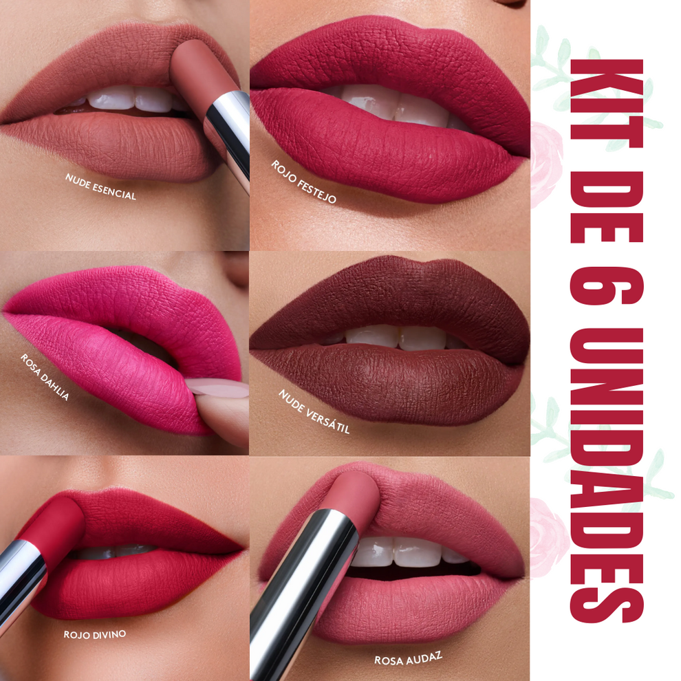 🤩💫LABIAL NO TRANSFER COLORFIX SET DE 6 UNIDADES 💯%👉COLORES MATE OFERTA🔥🌟