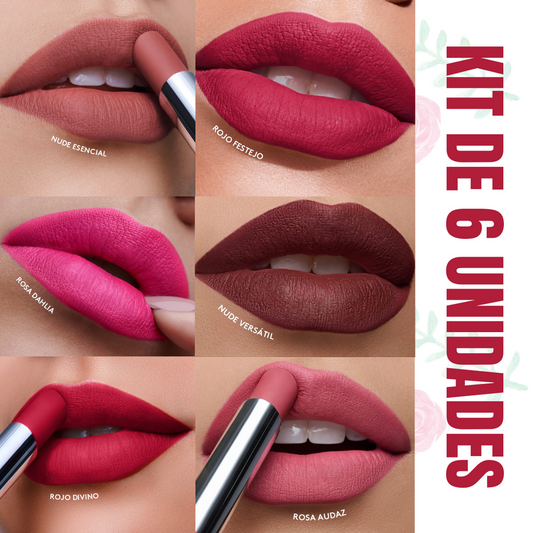 🤩💫LABIAL NO TRANSFER COLORFIX SET DE 6 UNIDADES 💯%👉COLORES MATE OFERTA🔥🌟