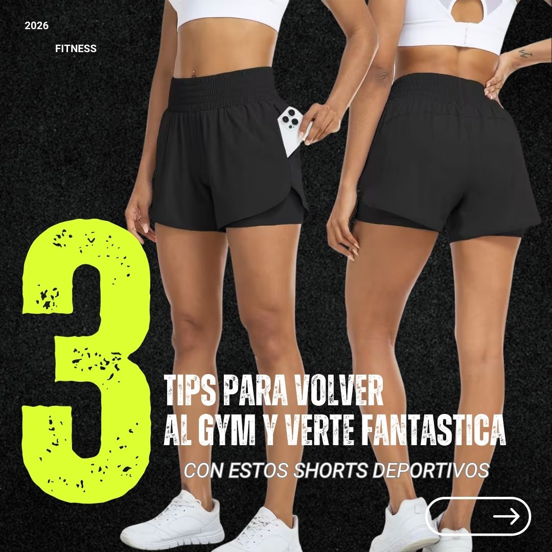 🩳🏃‍♀️✨SHORT DEPORTIVO FEMENINO DE DOBLE CAPA ✨🤍