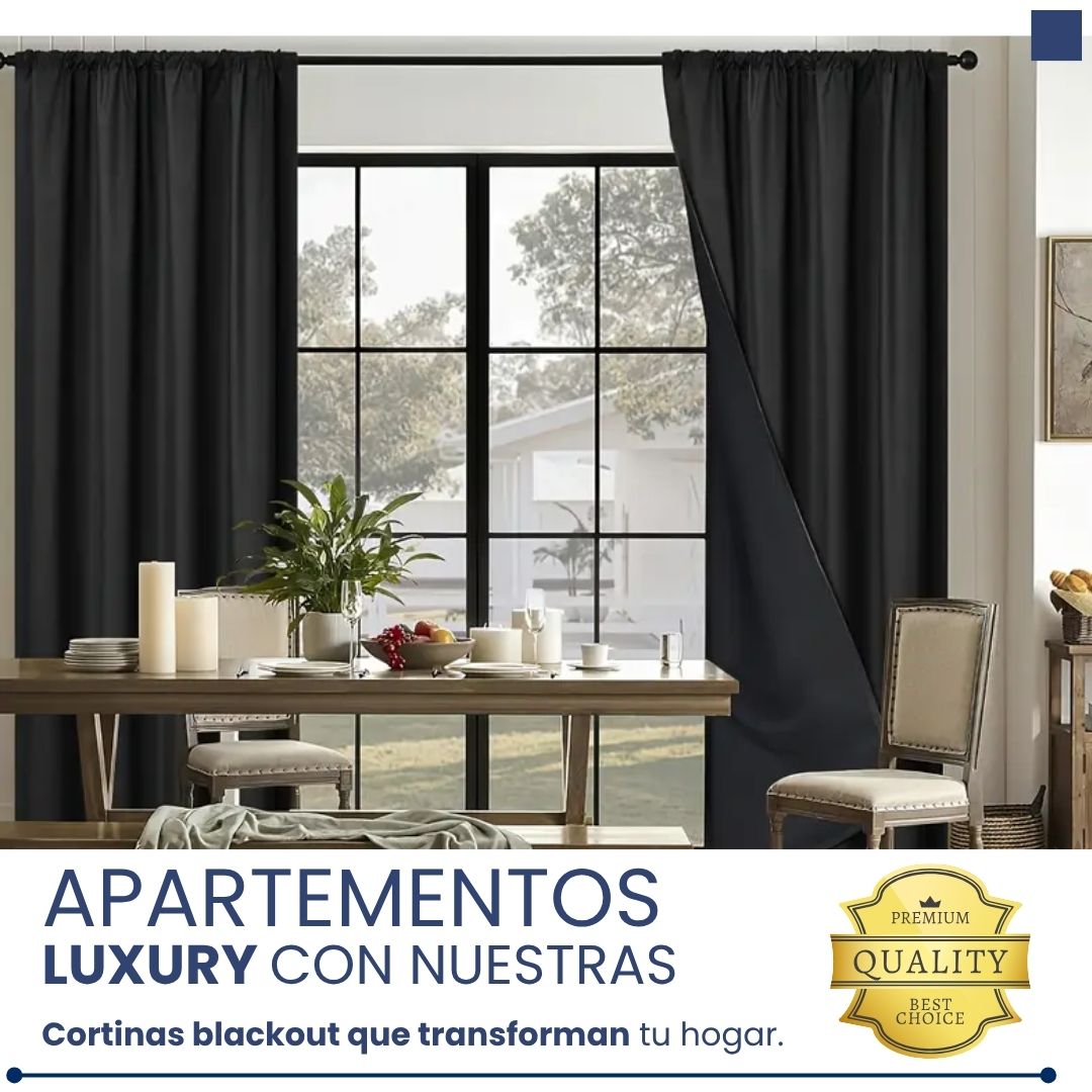 ✨ Cortina Noctura Blackout 🌙 | Oscuridad total, confort absoluto 🖤