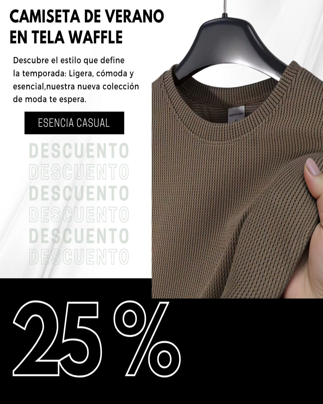 😎🧇CAMISETA DE VERANO EN TELA WAFFLE 🧇😎