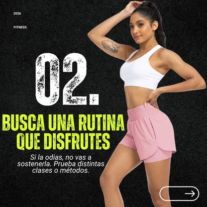 🩳🏃‍♀️✨SHORT DEPORTIVO FEMENINO DE DOBLE CAPA ✨🤍
