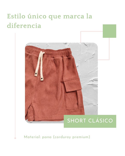 SHORT CLÁSICO EN PANA PARA MUJER ✨🥰