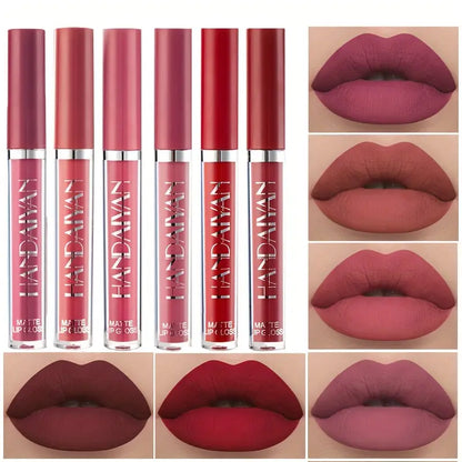 🔥MEGA OFERTA🔥💓SET DE  6 LABIALES GLAMOUR TONOS MATE 12 HORAS💓.