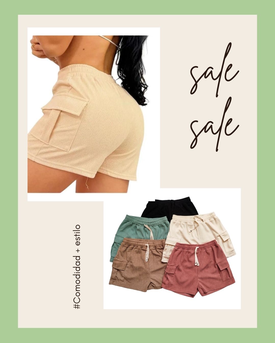 SHORT CLÁSICO EN PANA PARA MUJER ✨🥰