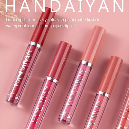 🔥MEGA OFERTA🔥💓SET DE  6 LABIALES GLAMOUR TONOS MATE 12 HORAS💓.