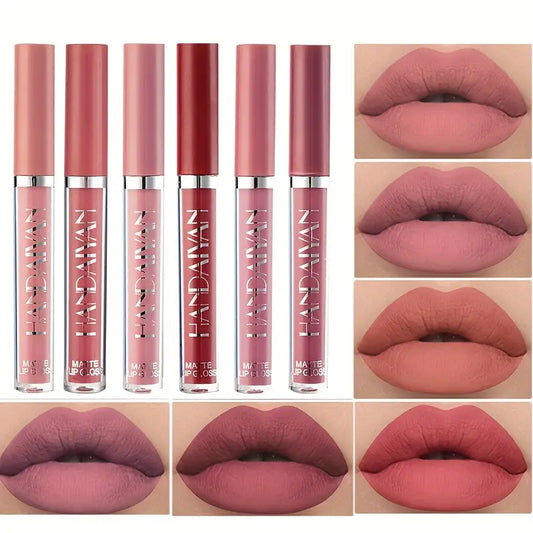 💄💓SET DE  6 LABIALES GLAMOUR TONOS MATE 12 HORAS💓