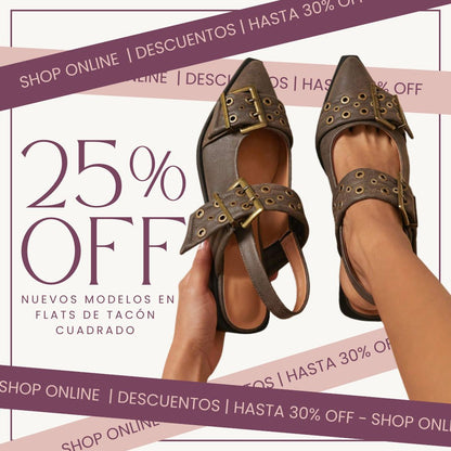 ✨💎 Flat 👡 de punta fina Rebel 💎✨