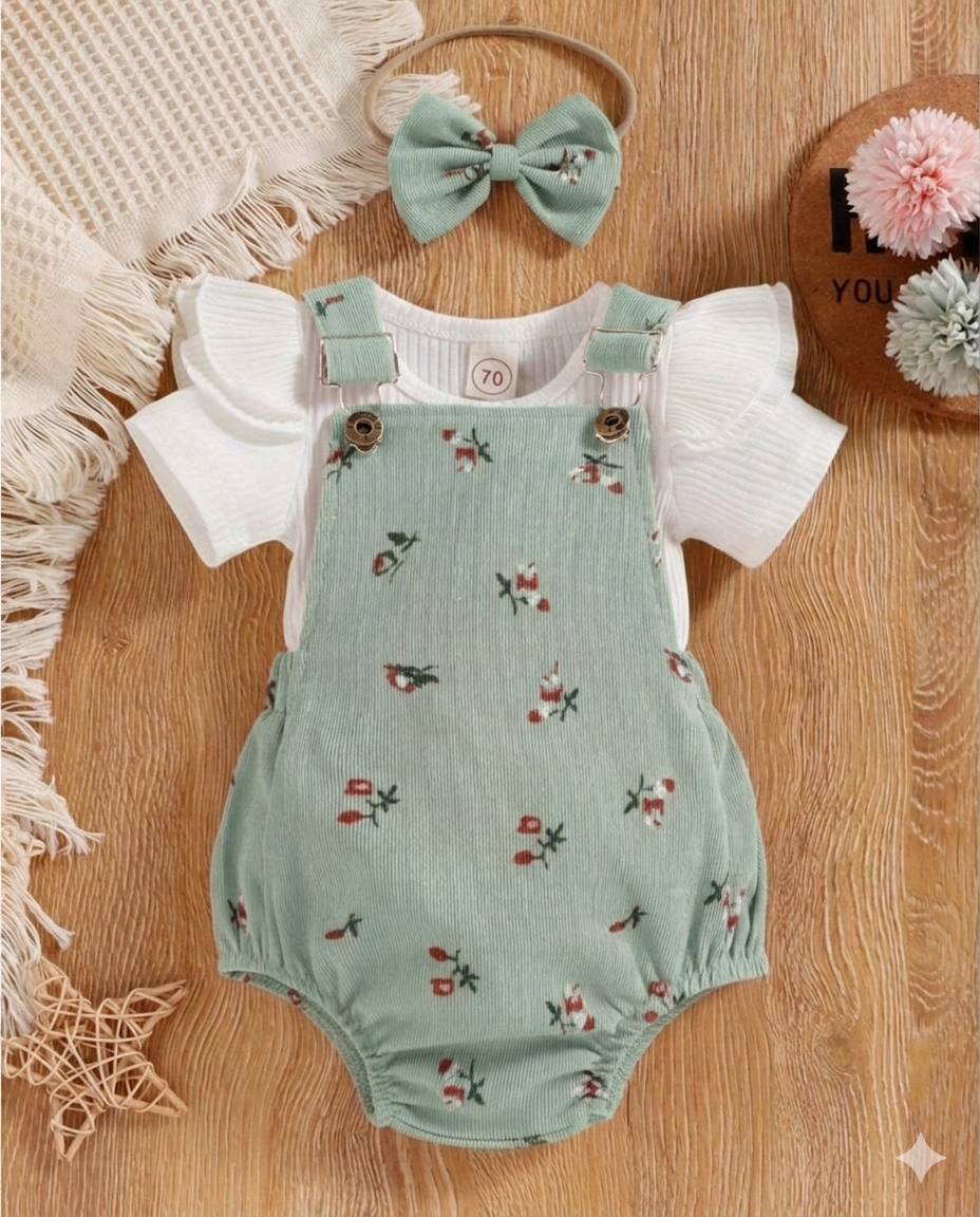 🎀🌹DULCE TEXTURA- Conjunto Pana Floral Dulce Textura (3 pzas) 🌹🎀