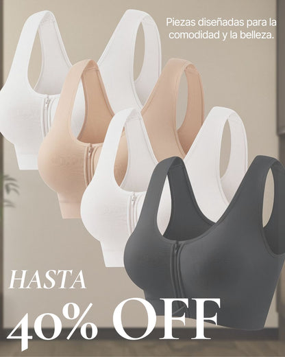 ¡Adiós al dolor de espalda! 💎 Sostén de Alto Impacto con Cierre Frontal 💥