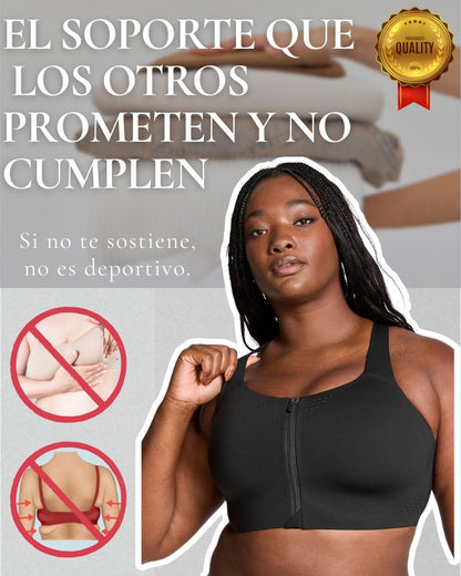 ¡Adiós al dolor de espalda! 💎 Sostén de Alto Impacto con Cierre Frontal 💥