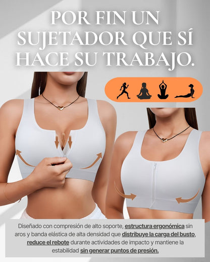 ¡Adiós al dolor de espalda! 💎 Sostén de Alto Impacto con Cierre Frontal 💥
