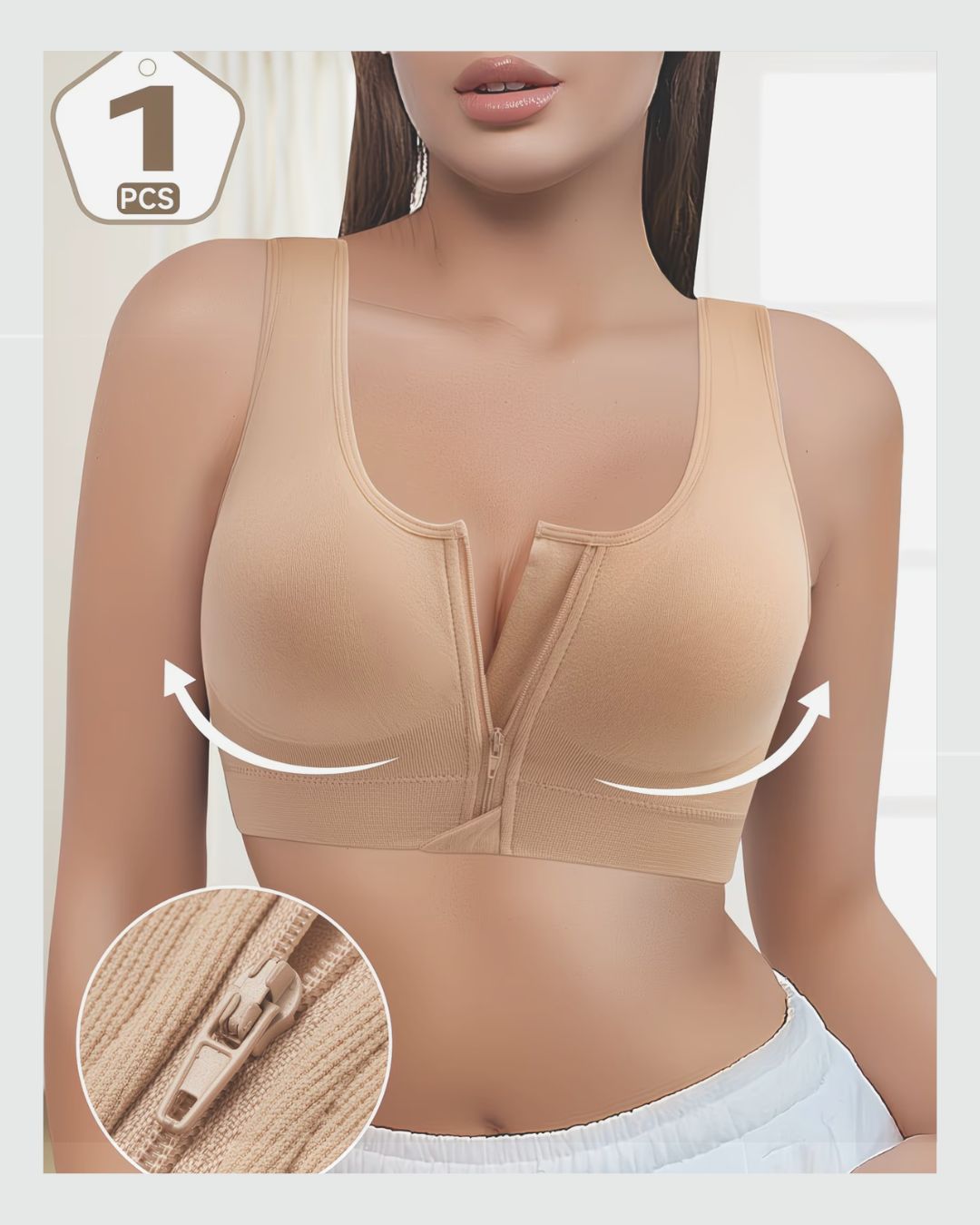 ¡Adiós al dolor de espalda! 💎 Sostén de Alto Impacto con Cierre Frontal 💥