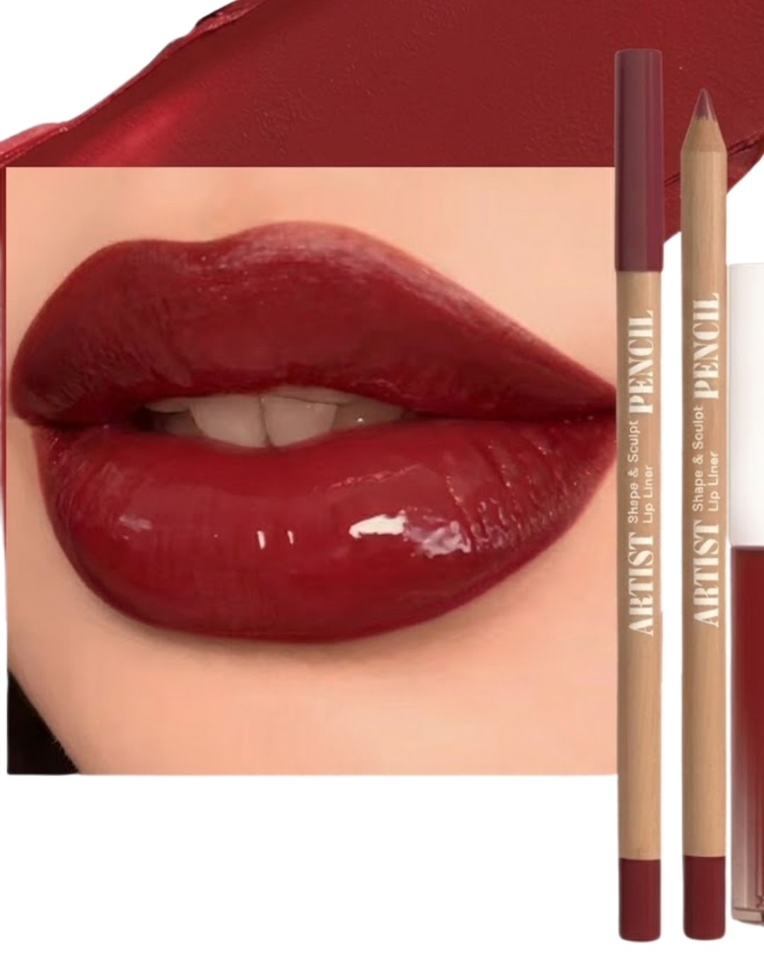 Set de 3 delineadores de labios mate aterciopelado + 1 Lip Gloss hidratante