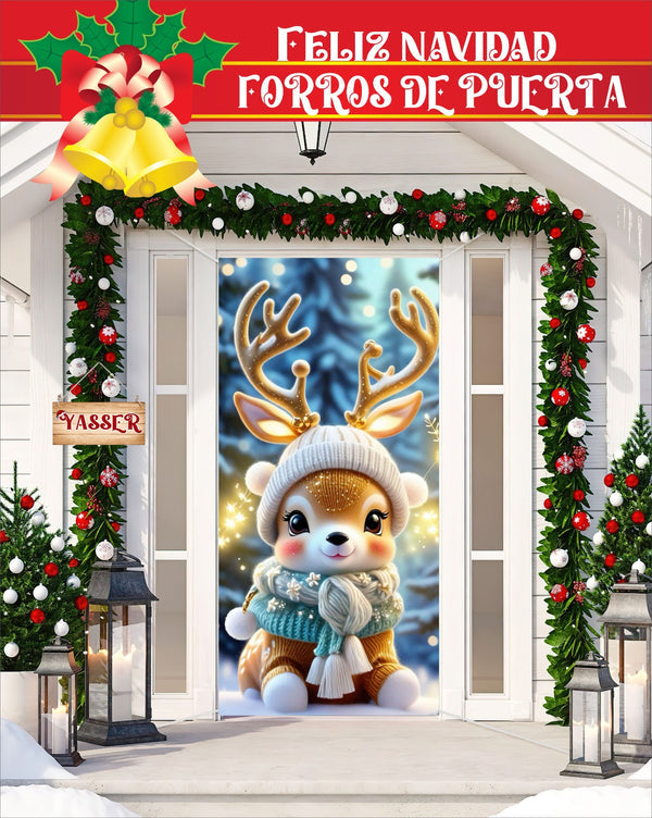 🔥🎅Dale un toque navideño 🎅a tu puerta con el forro Navideño 🎄 OFERTA POR TIEMPO LIMITADO🔥