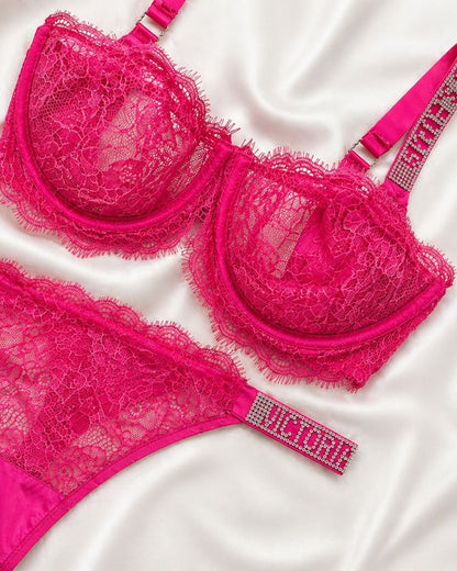 💖🔥 Set de Lencería Encanto Secreto 🤫en Encaje (2 Pzs)🔥💖