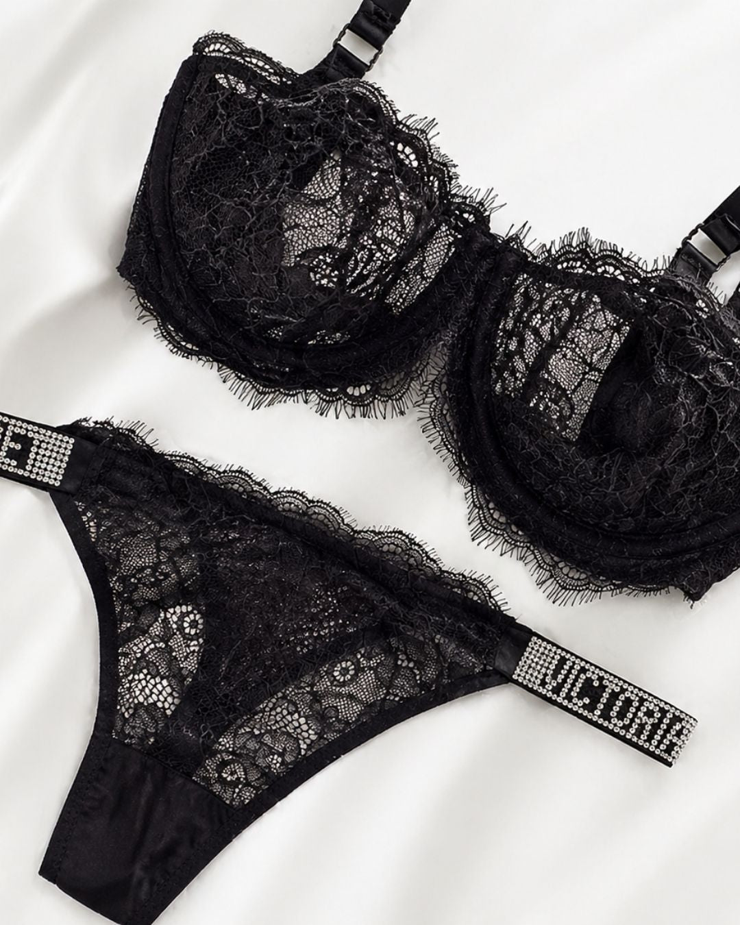 💖🔥 Set de Lencería Encanto Secreto 🤫en Encaje (2 Pzs)🔥💖
